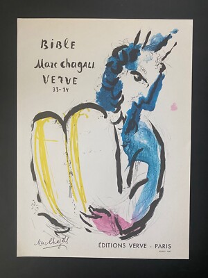 MARC CHAGALL + 1966 BEAUTIFUL SIGNED PRINT + BID NOW!$