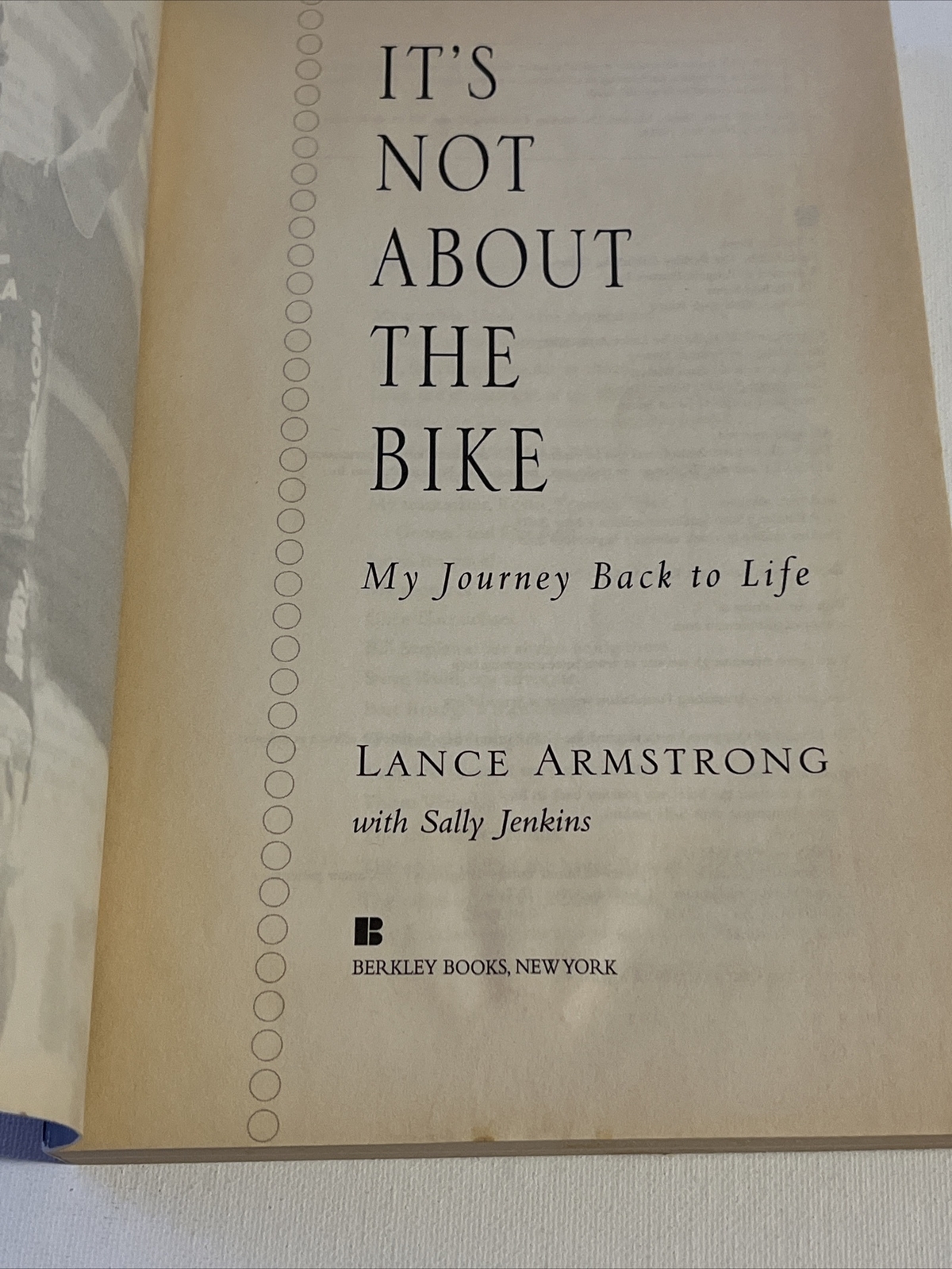 It's Not about the Bike : My Journey Back to Life by Sally Jenkins and Lance...