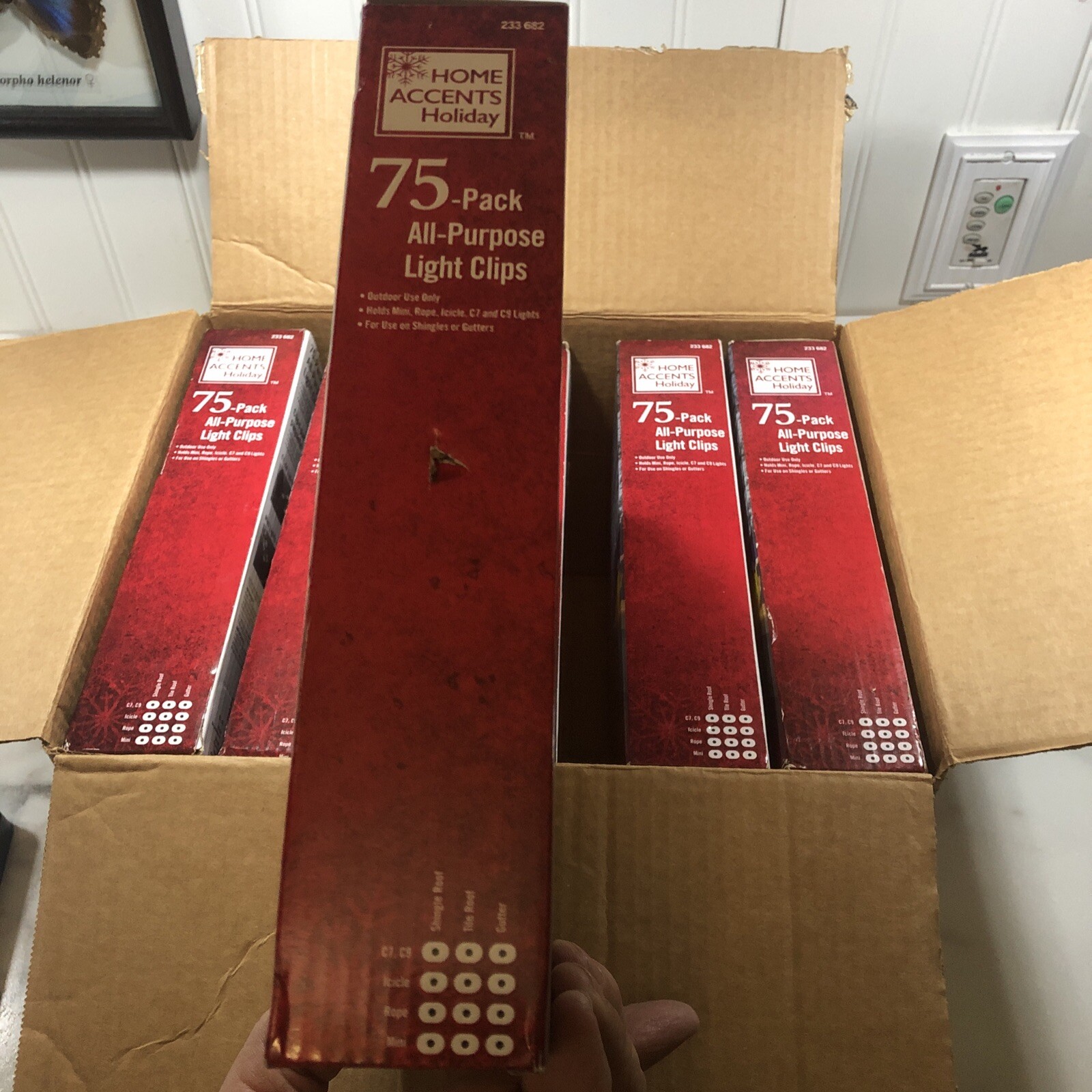 *6 Boxes* Home Accents Holiday 75Pack All Purpose Light 450 Clips In Total eBay