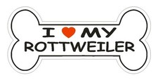 Love My Rottweiler Bumper Sticker or Helmet Sticker D1105 Dog Bone Pet Lover