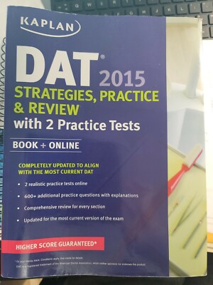 DAT 2015 : Strategies, Practice and Review with 2 Practice Tests