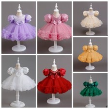 Flower Girls Dress Wedding Birthday Ruffles Princess Dress Floral Party Dress