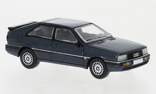 Brekina PCX870270 - 1/87 Audi Coupe, Metallic Dark Blue, 1985 - New