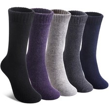 Wool Socks for Women Winter Warm Hiking Thick Warm Cozy Boot Crew Gift Socks ...