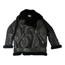 Acne Studios Shearling Jacket In Black Size 32