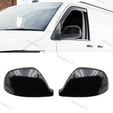 Paar  Spiegelkappen Spiegel Gehäuse passt für VW T5 T6 Amarok Glänzend Schwarz