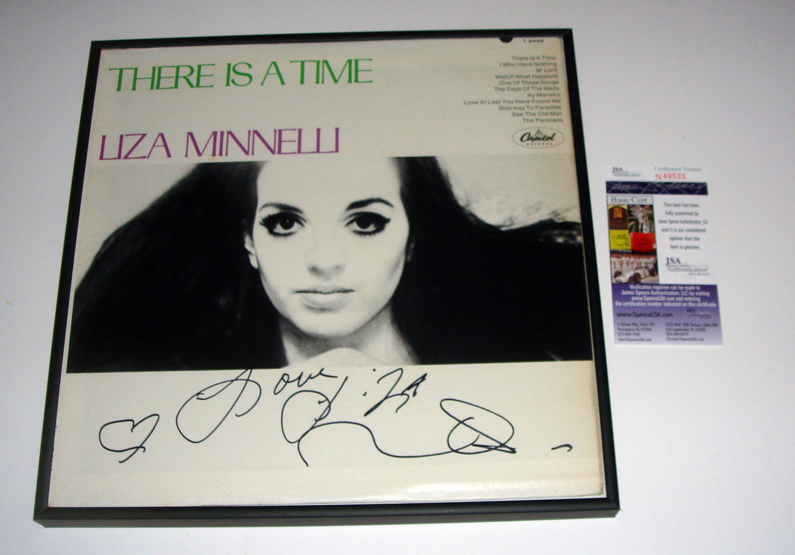 Liza Minnelli Autographed Signed There Is A Time Album LP Framed