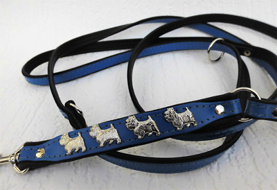Westie Hundeleine Aus Echtleder – 220 Cm, 3-fach Verstellbar, Rot Mit Hundecharms