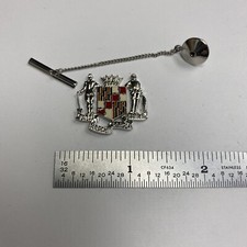 Maryland State Seal - Silver - Tie Tac - New - Metal Insignia - Tie Stay