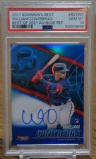 2021 Bowman's Best William Contreras Blue Refractor Auto 24/150 PSA 10 GEM MINT