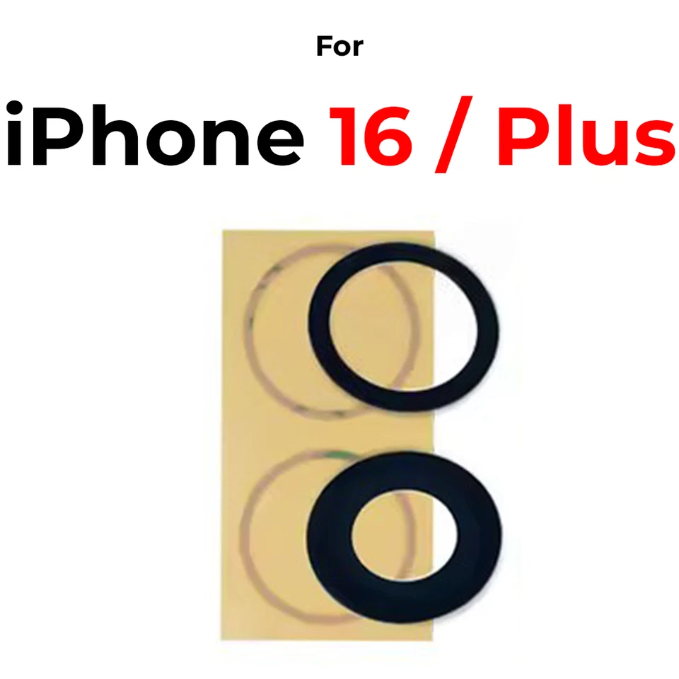 XOTEK Kamera Linse Glas für Apple iPhone 16 / 16 Plus Kameralinse SET Lens + Kleber