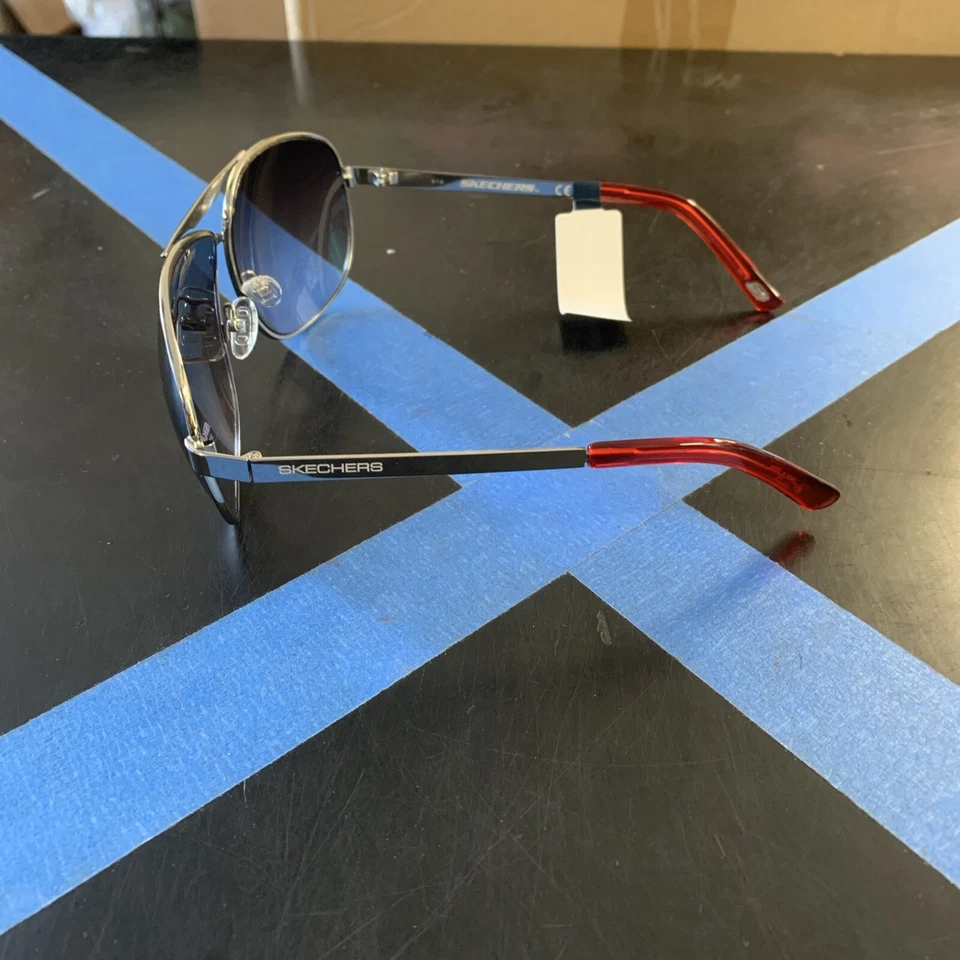 Gafas de sol Skechers para hombre SE6077 10B metal aviador plateado 100 % UV 65 12 130 Foto 2 de 4