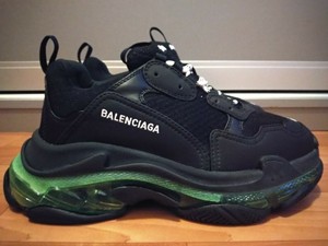 Balenciaga Triple S Clear Sole Black Green Ebay