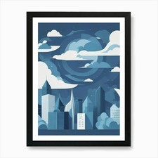 Weather Website Hero Background Ima Framed Wall Art Poster Canvas Print Picture