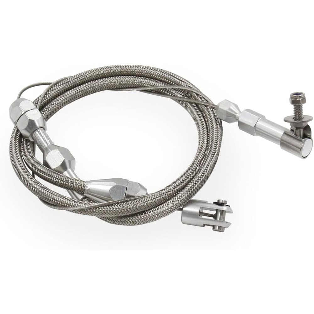 Universal Street Hot Rod Aluminum Gas Pedal & 24" SS Throttle Cable & Spring Kit