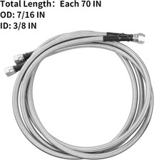 70" Transmission Cooler Lines Hose SAE Stainless Steel Braided 6AN for GM 4L60E