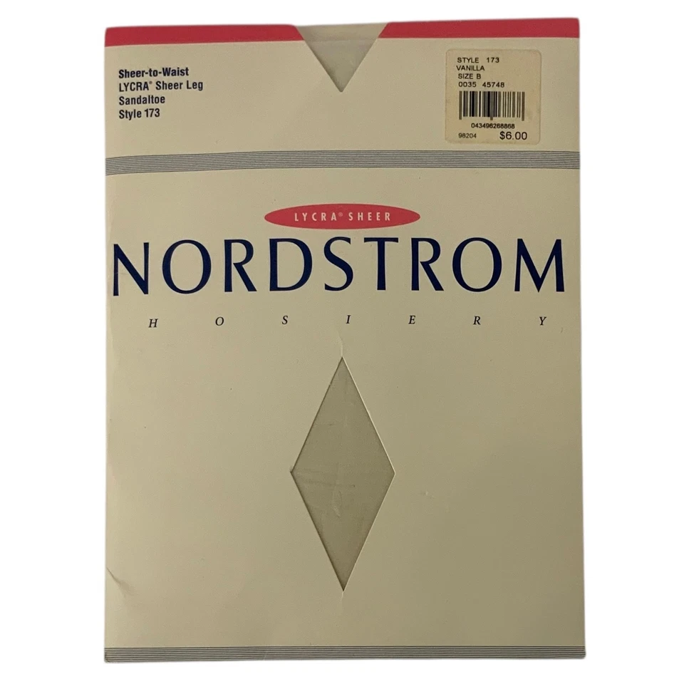Nordstrom Sheer Pantyhose 2 Pair Size B Medium Vanilla Ivory Sandalfoot 173 - Image 2 of 4