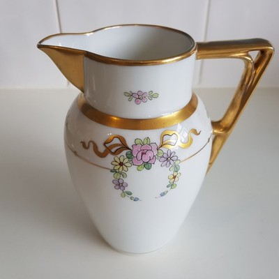 Antiker Pickard Jugendstil Porzellan Krug Krug Gold handbemalt um 1910 USA