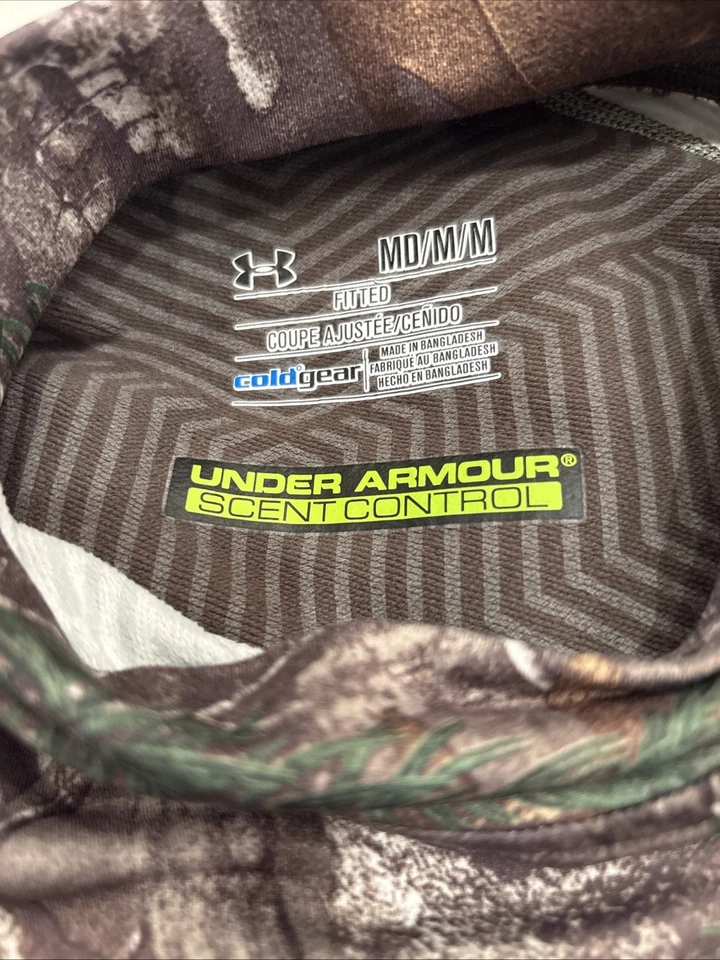 Under Armour Fitted ColdGear RealTree Camo Long Sleeve Shirt Medium - Image 3 of 4