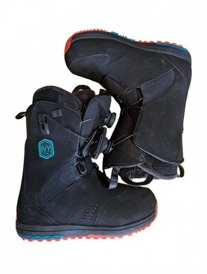 Salomon Ivy Boa SJ Dual Zone Snowboard Boots Black Winter Womens US Size 8.5