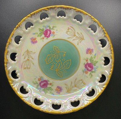 Vintage Foreist Versailles Lusterware Reticulated Saucer #3