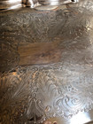 Lg Leonard Silverplate Butler Serving Tray Footed With Handles — photo 2