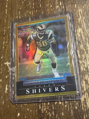 2004 Bowman Chrome Jason Shivers Gold /50 Football Card STL Rams