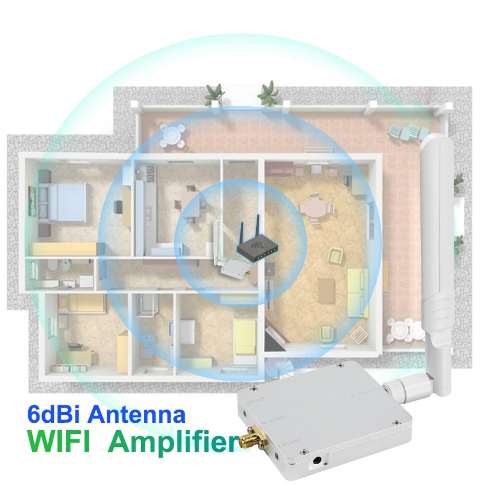 4W WiFi Antenna Booster 2.4GHz 5.8GHz Wireless Signal Range Amplifier Extender - Image 4 of 4