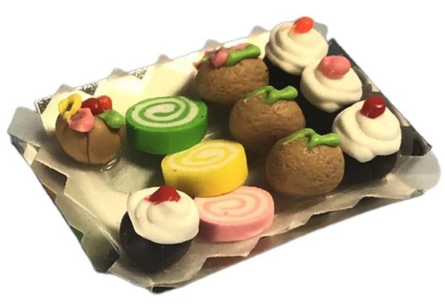 Dolls House Assorted Cake Platter Party Celebration Bakery Shop Store Accessory