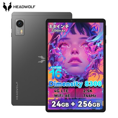Headwolf Titan1 Gaming Tablet Android 16 8.8'' 24GB+256GB/2TB 4G LTE Gemini AI2.0