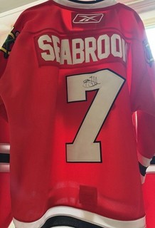 Signed Brent Seabrook #7 Chicago Blackhawks 2010 Stanley Cup Final Jersey