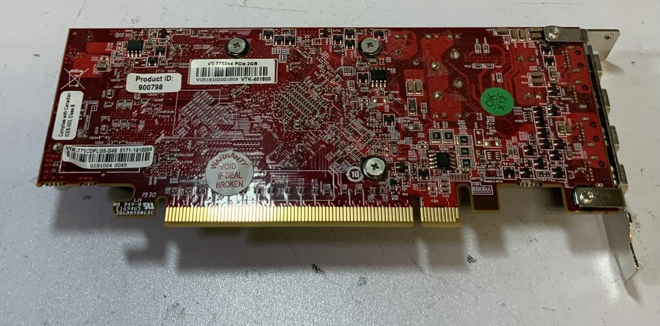 VisionTek VT 7750×4 PCle 2GB GDDR5 Graphics/Video Card (VTK-401800) "P6B" - Image 2 of 4