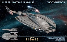 Star Trek USS Nathan Hale 3D Resin Print 8.5"x4.5"