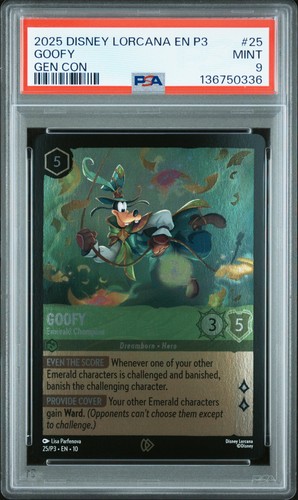 Goofy - Emerald Champion graded PSA 9 for sale on eBay
