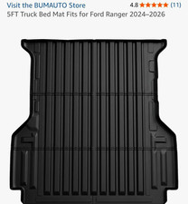 5ft Truck Bed Mat Fits For Ford Ranger 20242026
