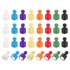 32pcs Magnets Push Pins, 0.8x0.5" Strong Fridge Magnets, 8 Color