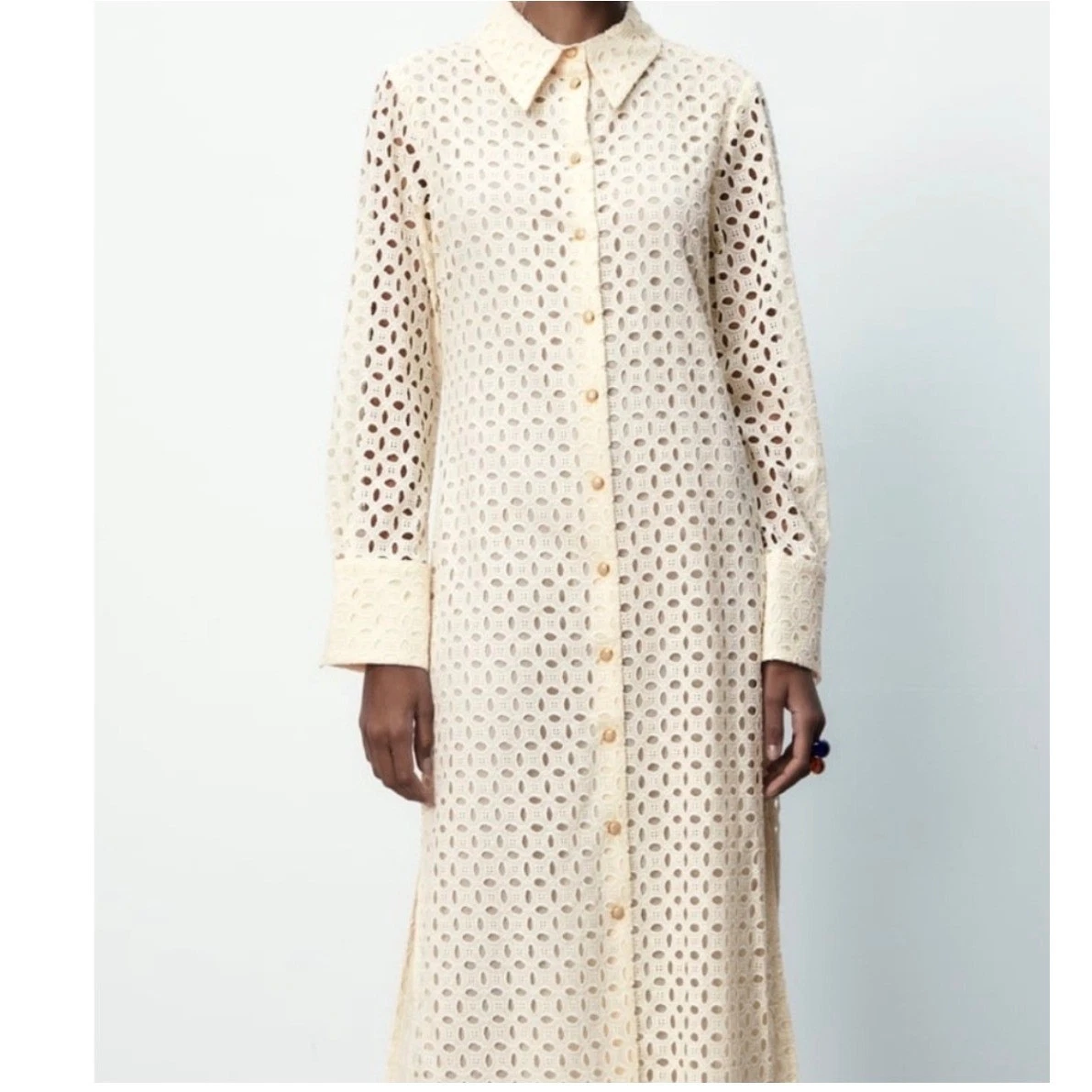 green emerald velvet dress ZARA. Midi dress with gold thread detail. TM – Hibuy market main image 0