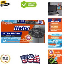 Ultra Strong 13 Gallon Trash Bags, Black Tall Kitchen Trash Bags 13 Gallon Si...