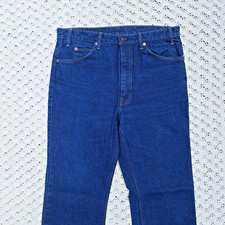 Vtg Levis 517 Bootcut USA Made Orange Tab Denim Blue Pants Jeans - 36x34