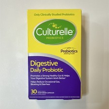 Culturelle Digestive Daily Probiotic 30 Capsules Lactobacillus GG Inulin Vegeta  