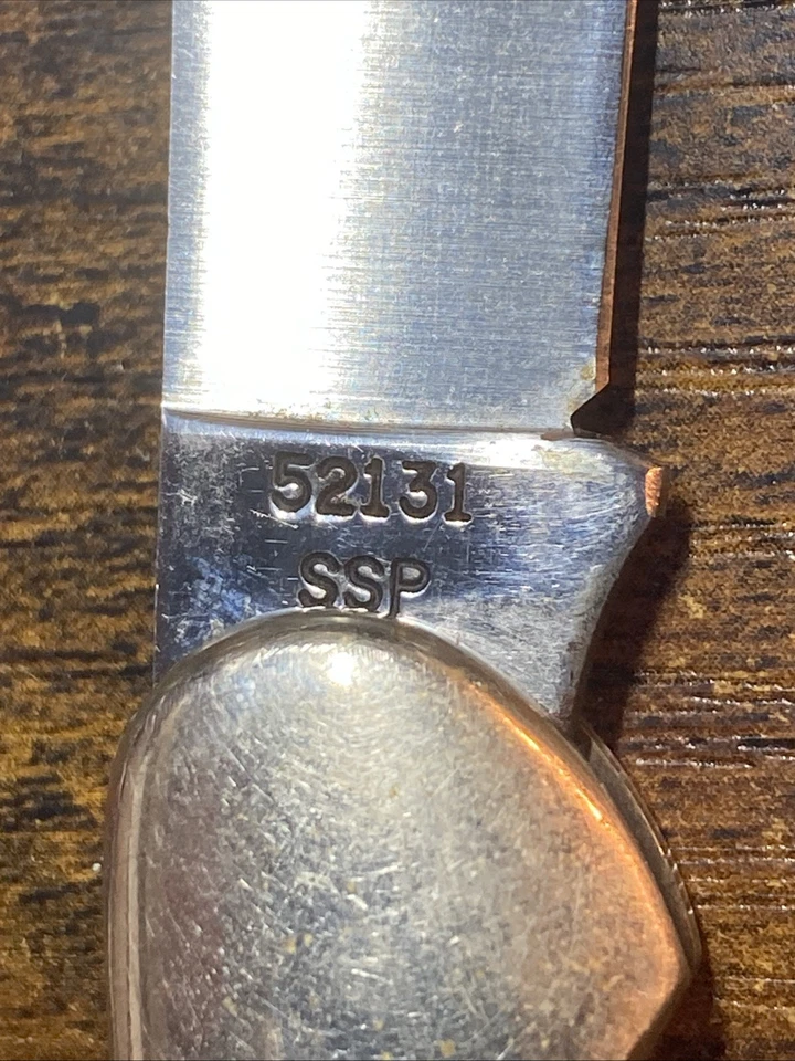 Faca de canoa vintage Case XX aço inoxidável EUA 3 pontos 1977 Stag 52131 SSP azul - Imagem 4 de 4