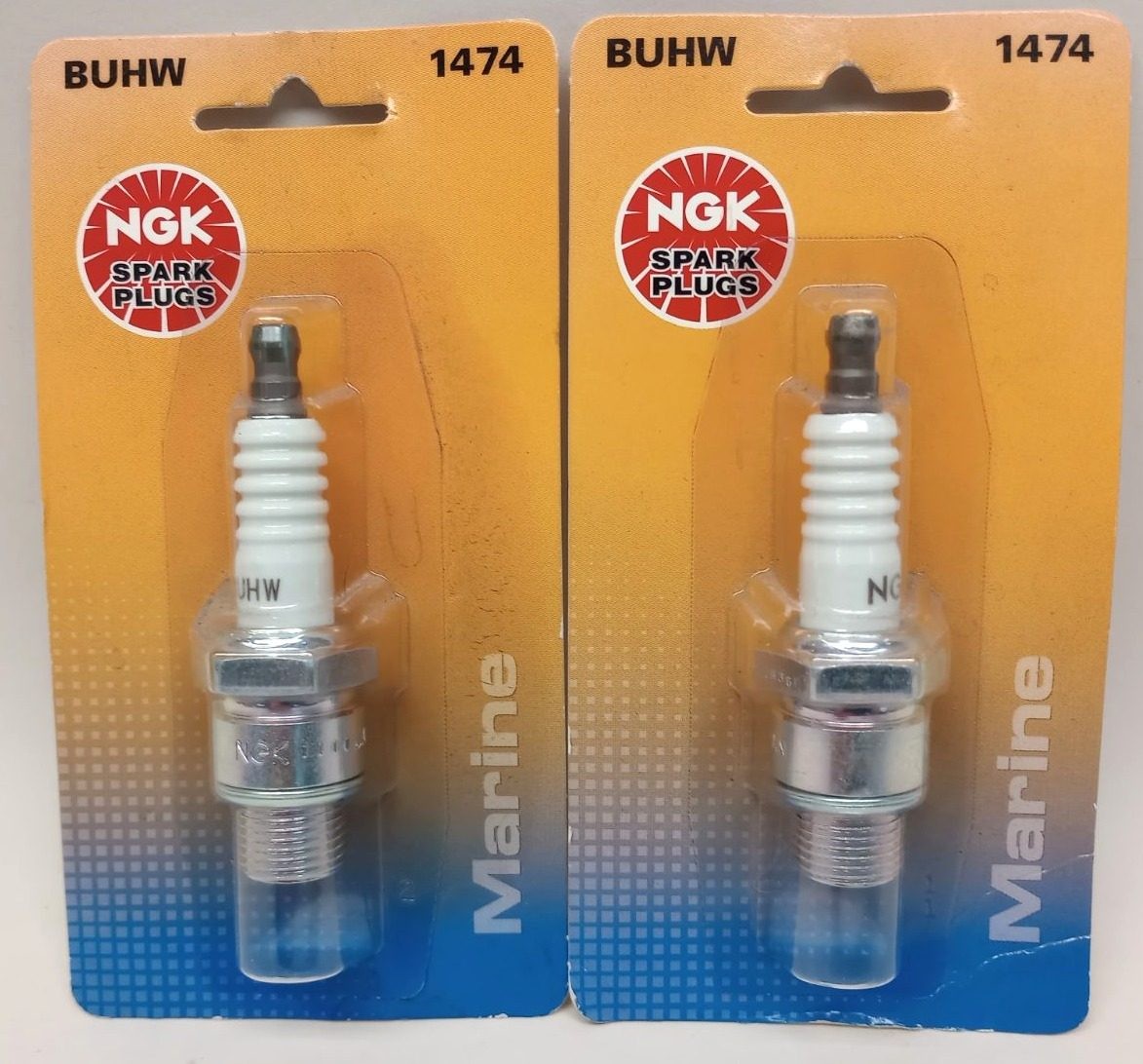 NGK 1474 BUHW Marine Spark Plug Pack Of 2