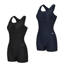 Womens Slazenger Boyleg One Piece Swimming Costume Swimsuit Bathing Costume