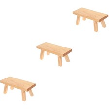 3 PEZZI Piccolo Poggiapiedi in Legno Poggiapiedi in Legno Sgabelli Decorativi Espositore