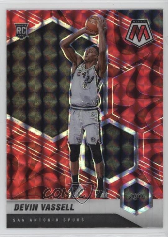 2020-21 Panini Mosaic Rookie Reactive Red Prizm Devin Vassell #221 y2p