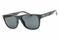 New Emporio Armani EA4243 6245/1 Matte Grey/Grey Polarized 56-18-145 Sunglasses