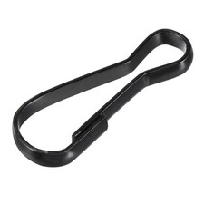 Spring Hooks Snap Clip Hooks 32x11.5x3mm Electroplated Iron Black 100Pcs