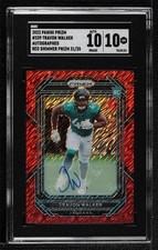 2022 Panini Prizm Rookies Red Shimmer 31/35 Travon Walker SGC 10 GEM Auto 0xh3