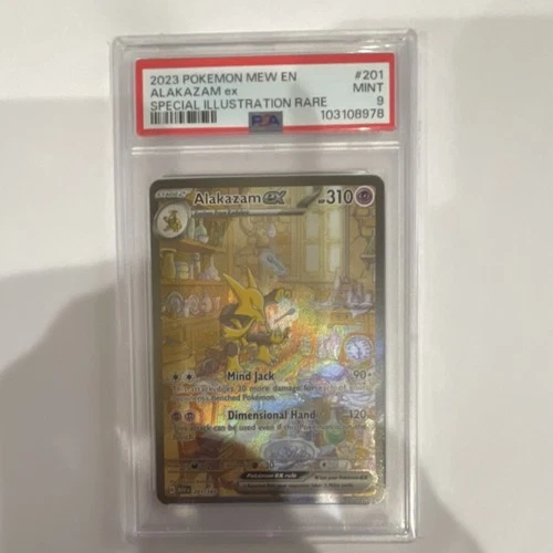 PokÃ©mon Alakazam ex 201/165 Special Illustration Rare Holo PSA 9