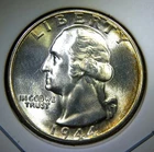 1944 S ** Washington Quarter ** Beautiful Color ** Superb Gem BU ** Album Toned
